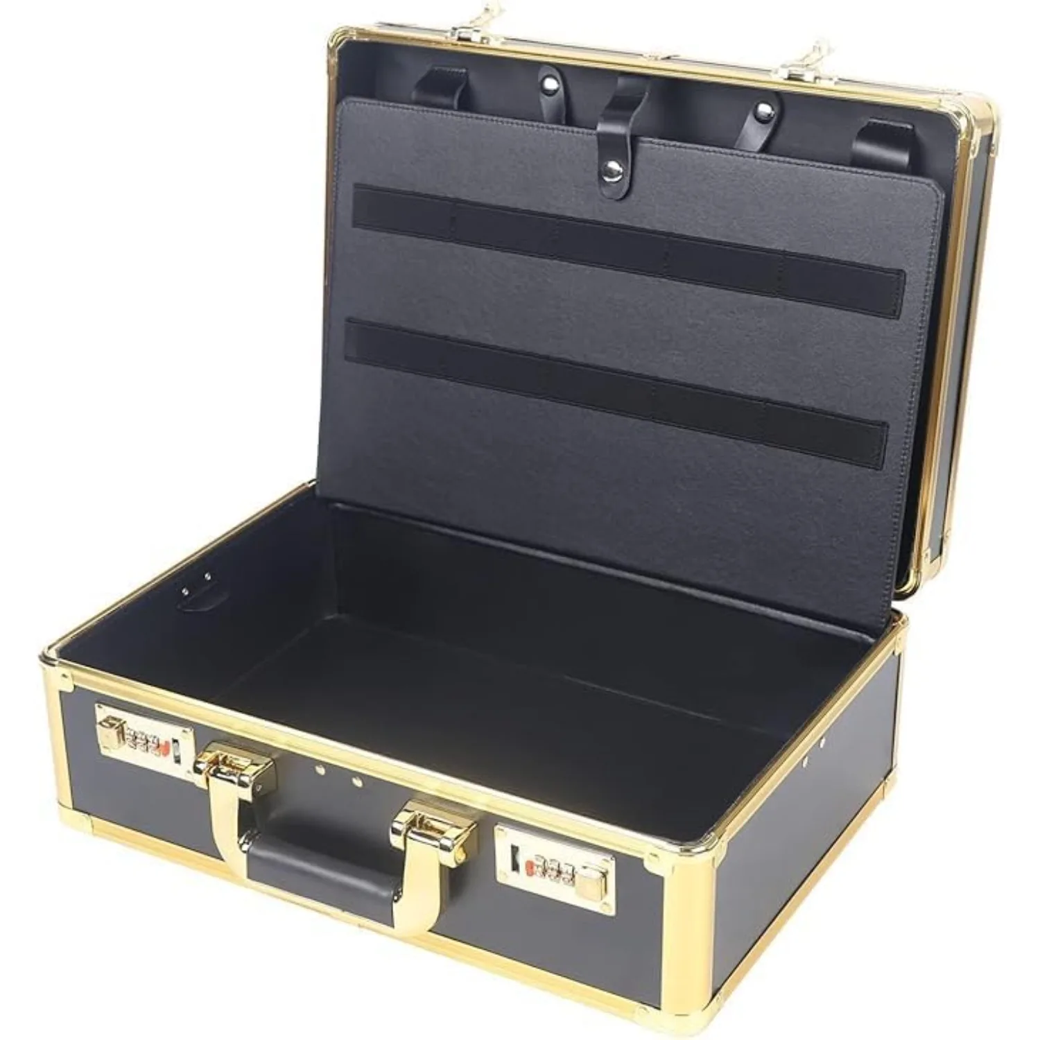 حقيبة حلاقة احترافية، مجموعة أدوات الحلاقة، صندوق أدوات الحلاق للسفر بطبقة مزدوجة، حقيبة حمل فاخرة لأدوات تصفيف الشعر التجميلية #1