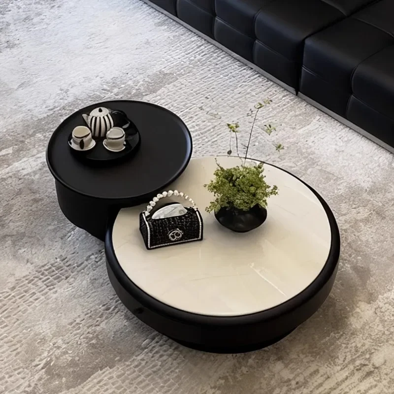 b11-Display Trendy Coffee Tables Modern Luxury Coffee Table Storage Vintage Side Table Table Basse Living Room Furniture