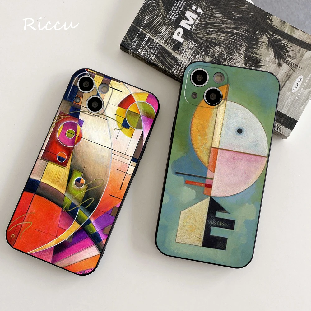 FOR IPhone 14 Wassily Kandinsky Abstract Artistic Soft Case for Iphone 14 11 12 Pro 8 7Plus X 13Pro MAX SE2020 XR XS Soft Covers