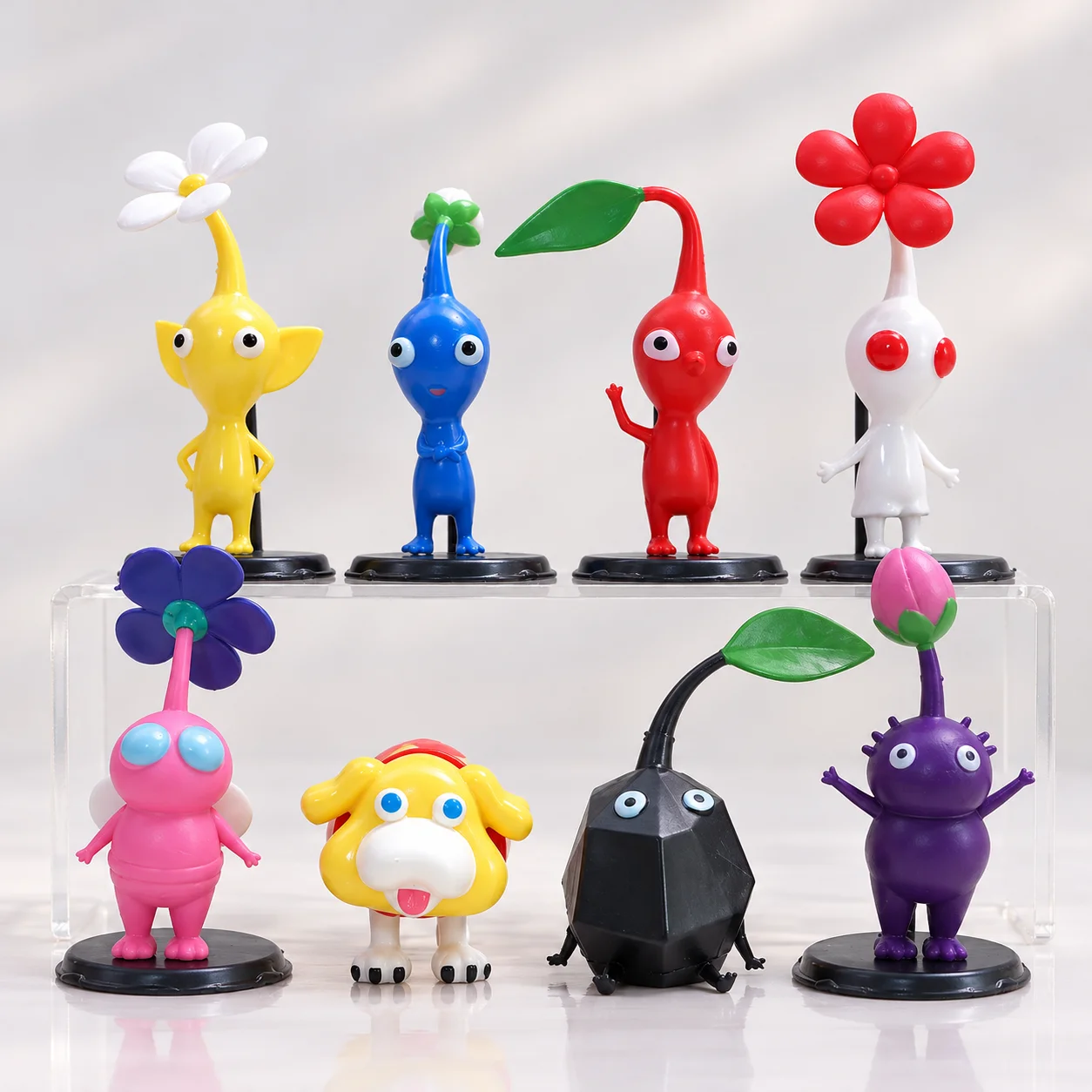 8PCS Anime Pikmin Action Figure Toys PVC Rock Oatchi Game Cartoon Model Figuras Children Birthday Gift Toy