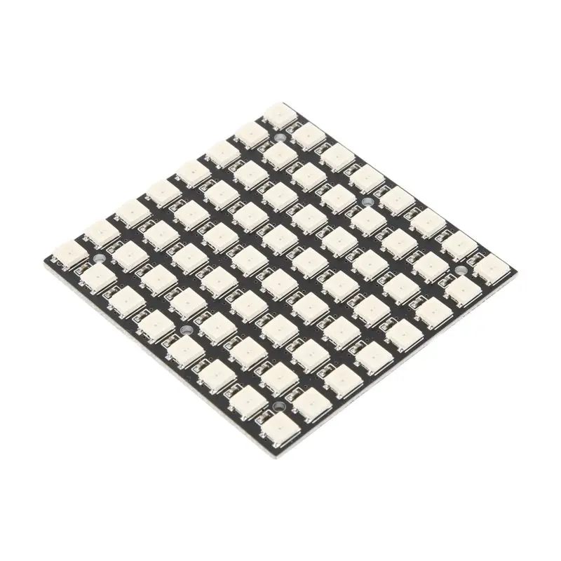 

Светодиодная матрица AT82-WS2812 LED 5050 RGB 8X8, полноцветная 64-битная панель WS2812B 8X8 5050 RGB LED