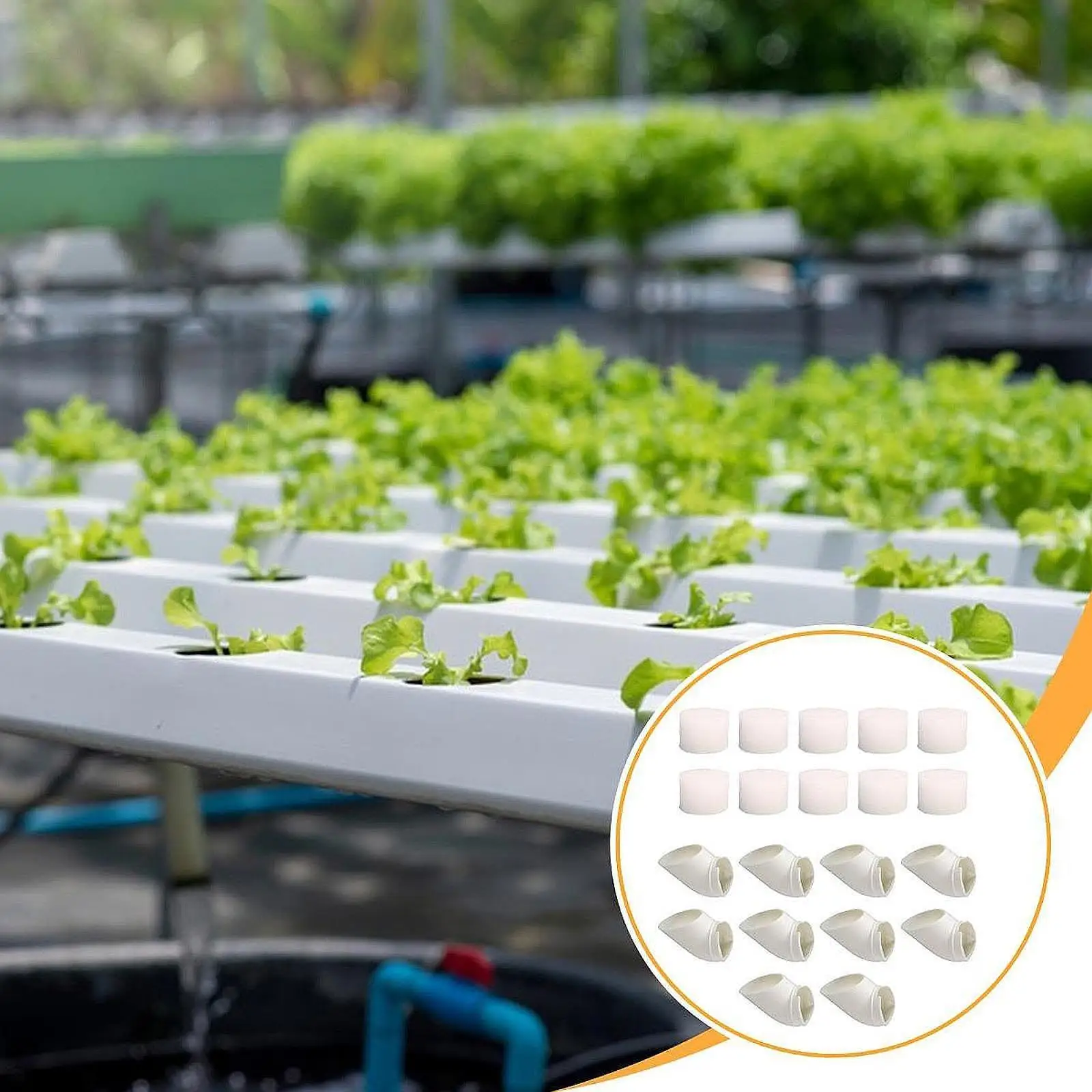 

10 Pieces Hydroponic Colonization Cups,Flower Container,Hydroponic Column Accessories with Sponge Hydroponics Vertical Tower