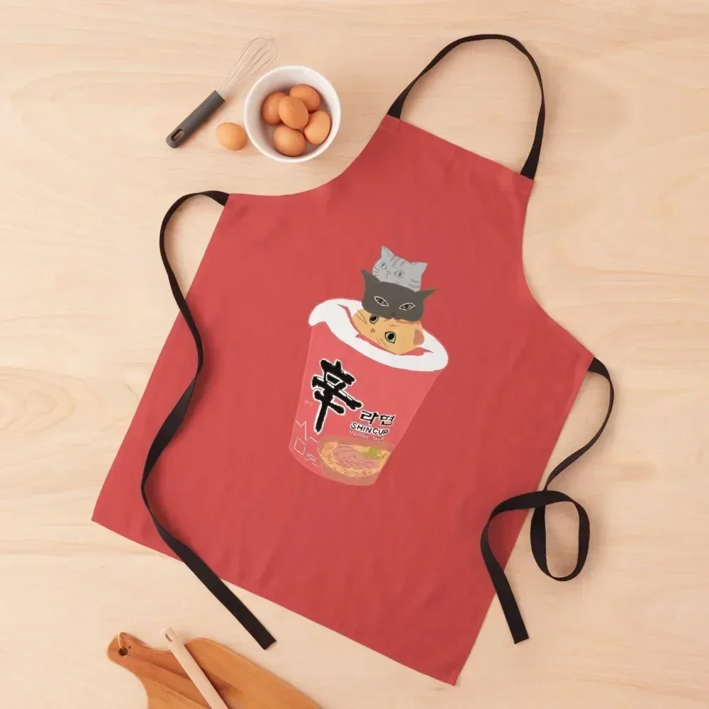 

Coloured Cup Noodles w/ Cats Apron with personal logo for women with pocket waiter Apron