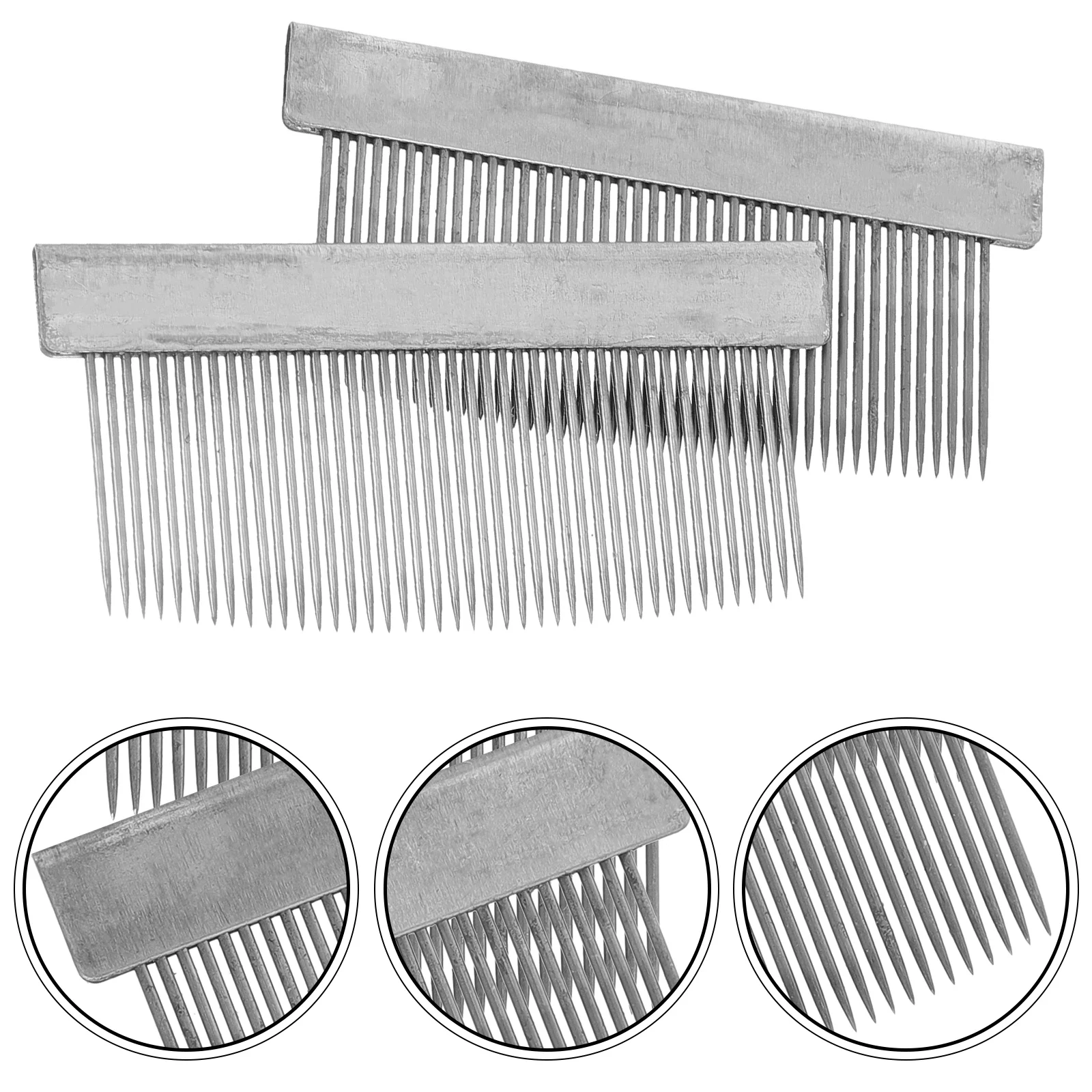 

2Pcs Iron Violin Bow Grooming Comb Durable and Strong for Erhu Viola Cello Horse Hair Care Violin Bow Hair Comb