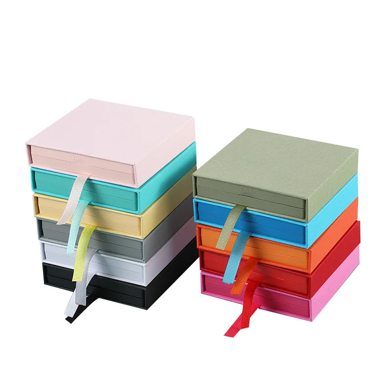 10Pcs Drawer PE Film Jewelry Storage Box Candy Color Necklace Ring Earring Bracelet Antioxidant Dustproof Jewelry Display Holder