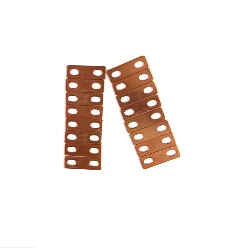 16pcs Copper BusBars Battery 27mm Hole Central Pitch Clip Strap Connector Contact M6 For LiFePO4 Lithium Cells