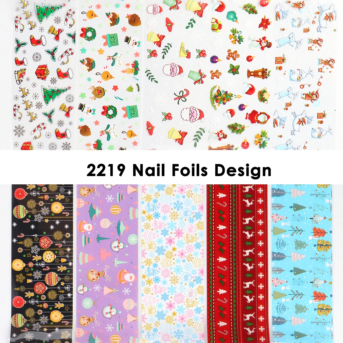 20 قطعة عطلة الشتاء مسمار الفن المتزلجون عيد الميلاد الثلج ثلج سانتا تصميم نقل رقائق الاحتفال مانيكير الشارات
