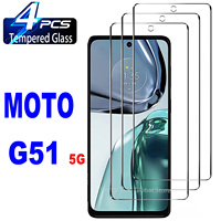 2/4Pcs Tempered Glass For Motorola Moto G51 5G Screen Protector Glass Film