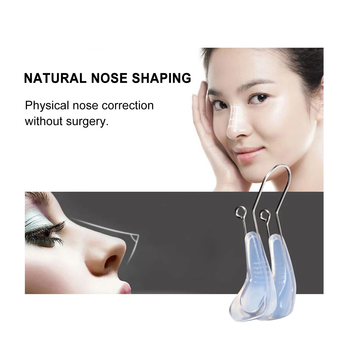 

Lifting Clip Bridge Straightener Shaping Tool For Droopy Nose Non-Surgical Nose Up Corrector Beauty Device White Durable Easy