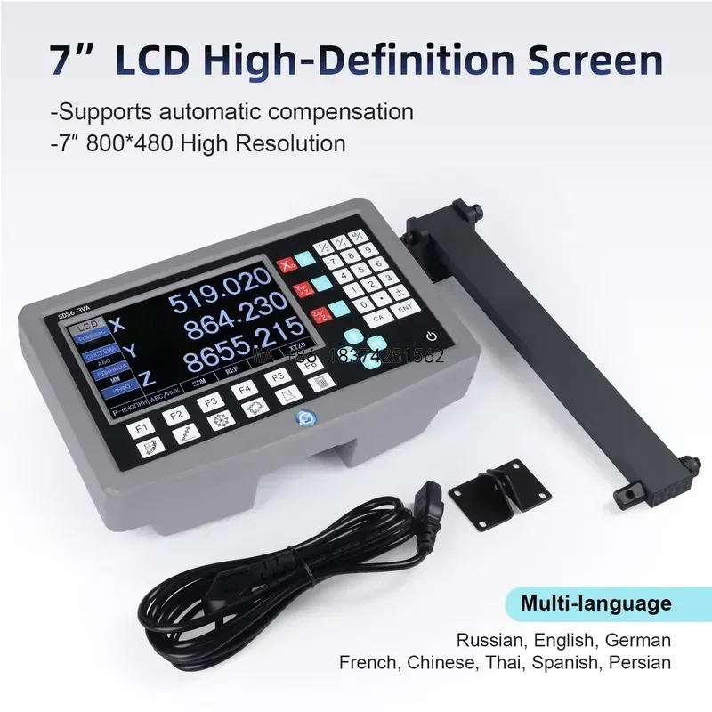 Wmwmnu for Industrial 3VA LCD DRO Readout 300x192x78mm 4kg Linear Error Compensation Precision Machining CNC Equipment