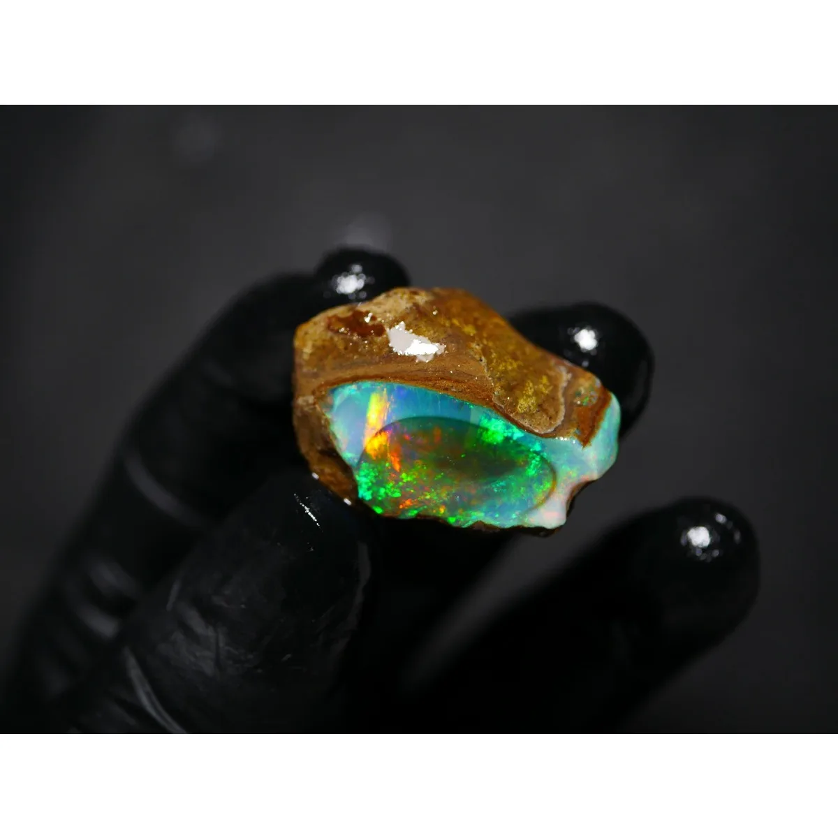 Natural Ethiopian Welo Opal 25-80CT Rough Fire Opal Rainbow Flash Randomly Selected One view 3