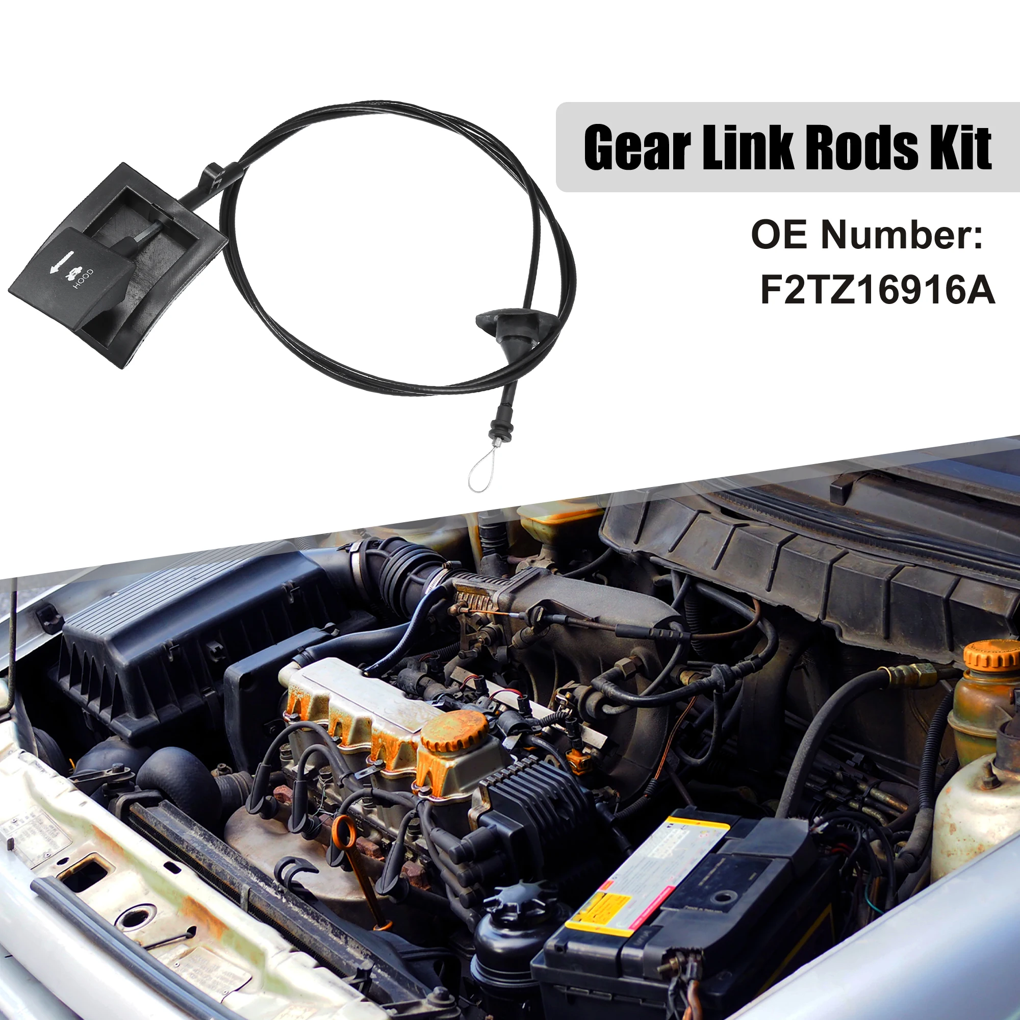 

UXCELL Car Front Hood Latch Release Cable Fit for Ford F350 1992-1997 No.F2TZ16916A