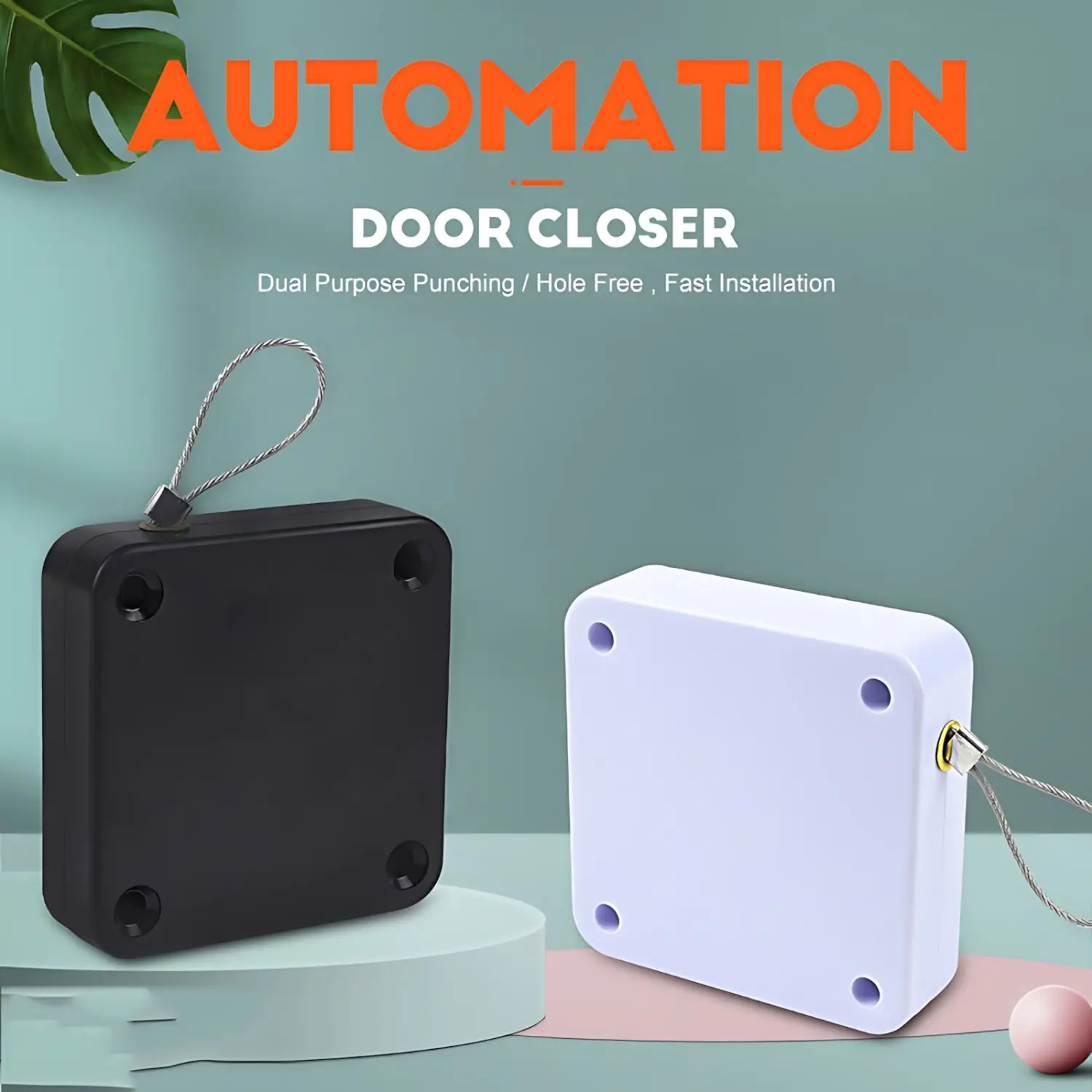 Punch-Free Automatic Sensor Door Closer - Suitable for Residential and Commercial Use - Multifunctional Design