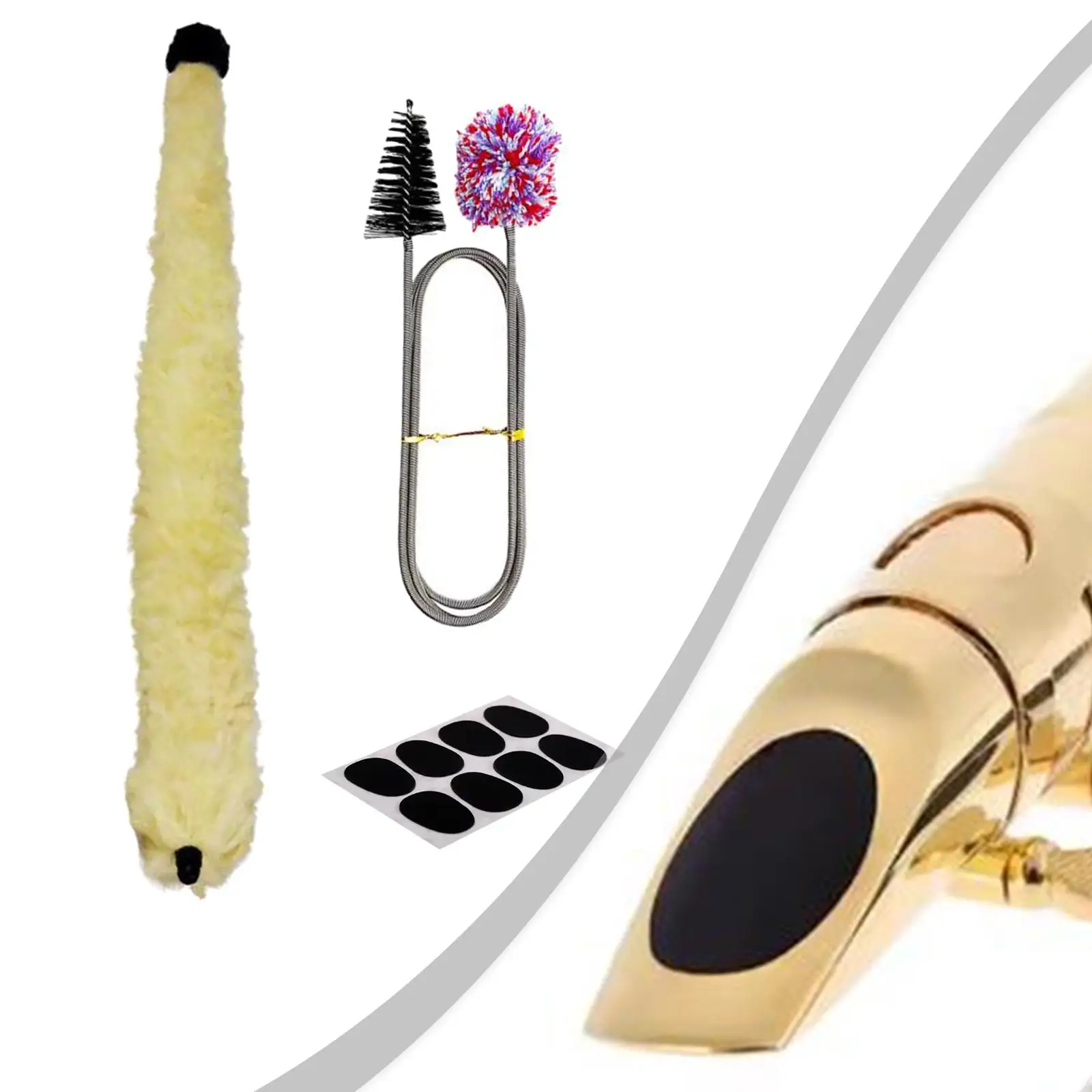 Saxophone Cleaning Kit Portable Maintenance Set for Musicians Students Flute