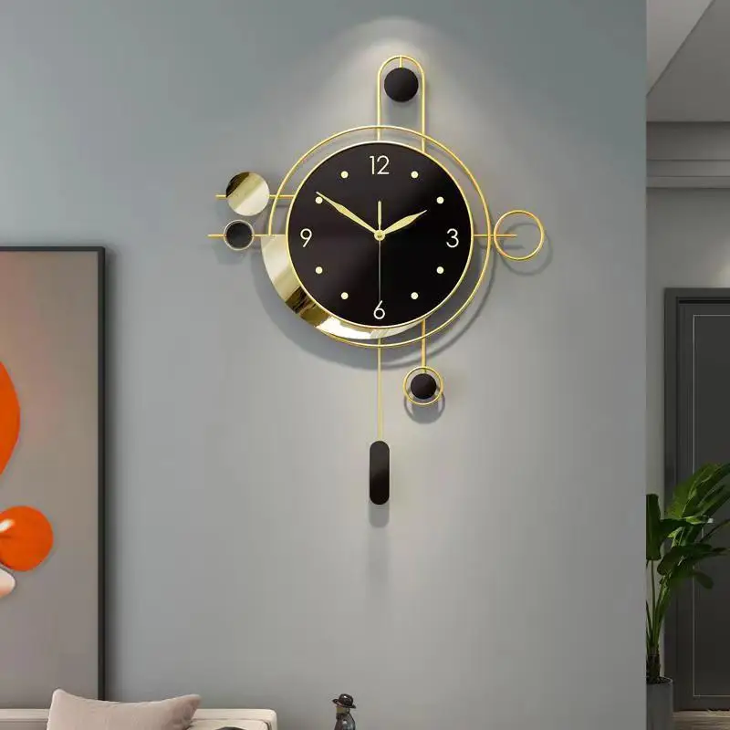 modern Pendulum luxury wall hanging clock decorative wall watch clock home house decor