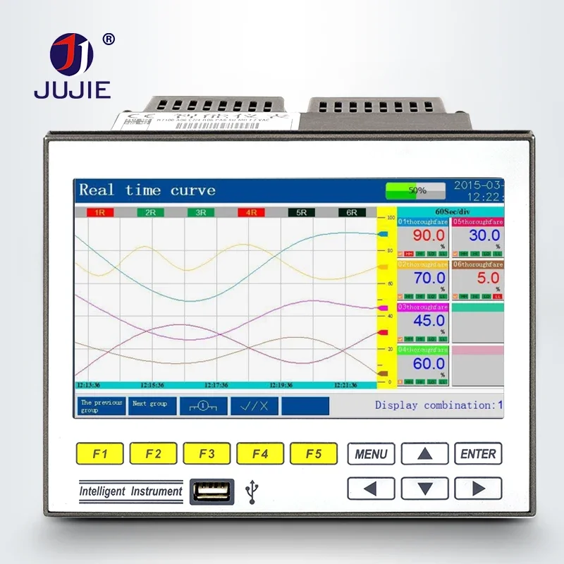 Temperature Data Logger Humidity Pressure Voltage Current Real Time Datalogger with USB 1-16 Channels PT100 K B J 4-20mA 0-5V