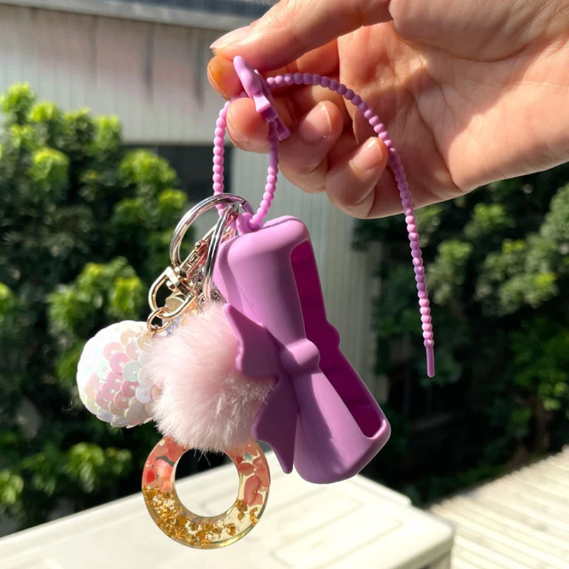 Lipstick Silicone Case Creative Lipstick Cover Keychains Anti Drop Portable Protective Cover for Cosmetic Makeup Holder