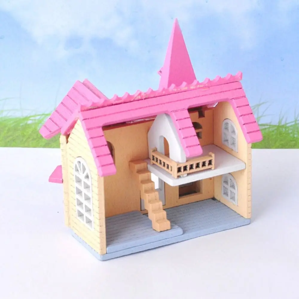 Fairytale Town House Diy Mini Wooden Dolls Miniature Accessories Handicraft Building Assemble Toy Crafts Furniture Kits