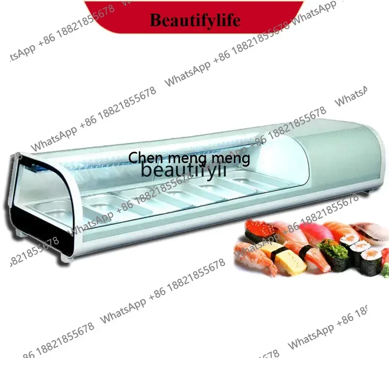 

A01 Single-layer sushi cabinet commercial desktop mousse cake refrigerated cabinet braised vegetables transparent display cabine