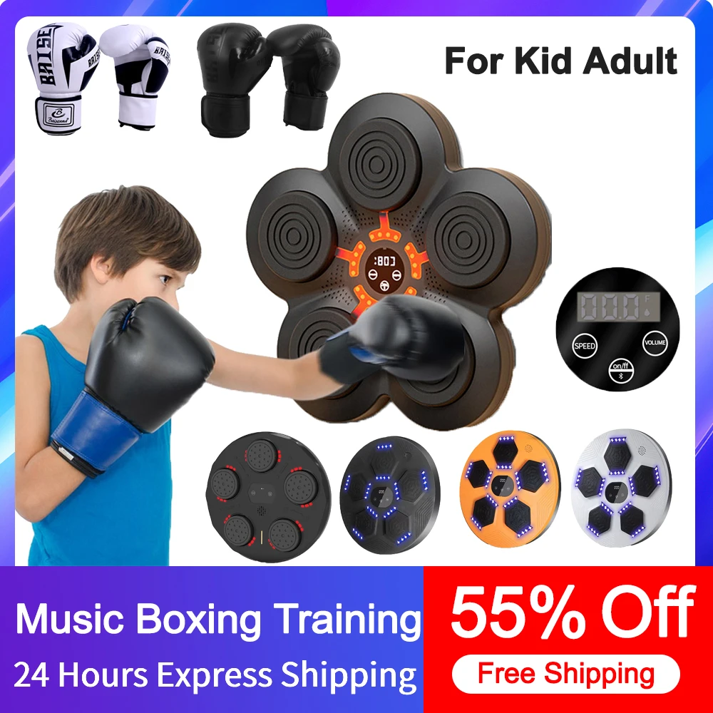 

Smart Music Boxing Machine Wall Target LED Lighted Sandbag Relaxing Reaction Training Target for Boxing Sports Agility Reaction