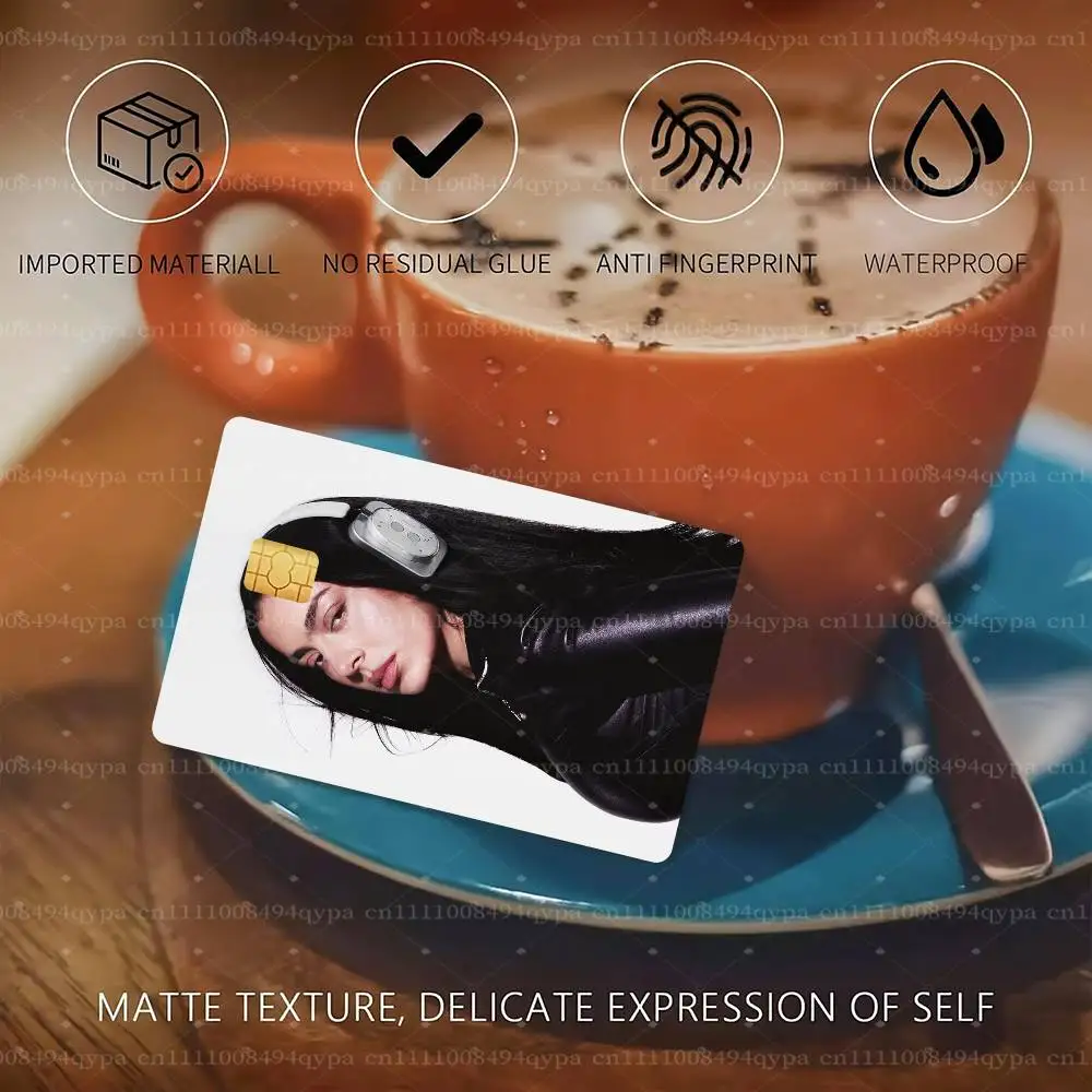 C-Charli Xcx Music Fashion Film Card Skin Sticker for Credit Debit Card Adhesive Skin Thin Card Decal Sticker Wrap 4 Pieces Set