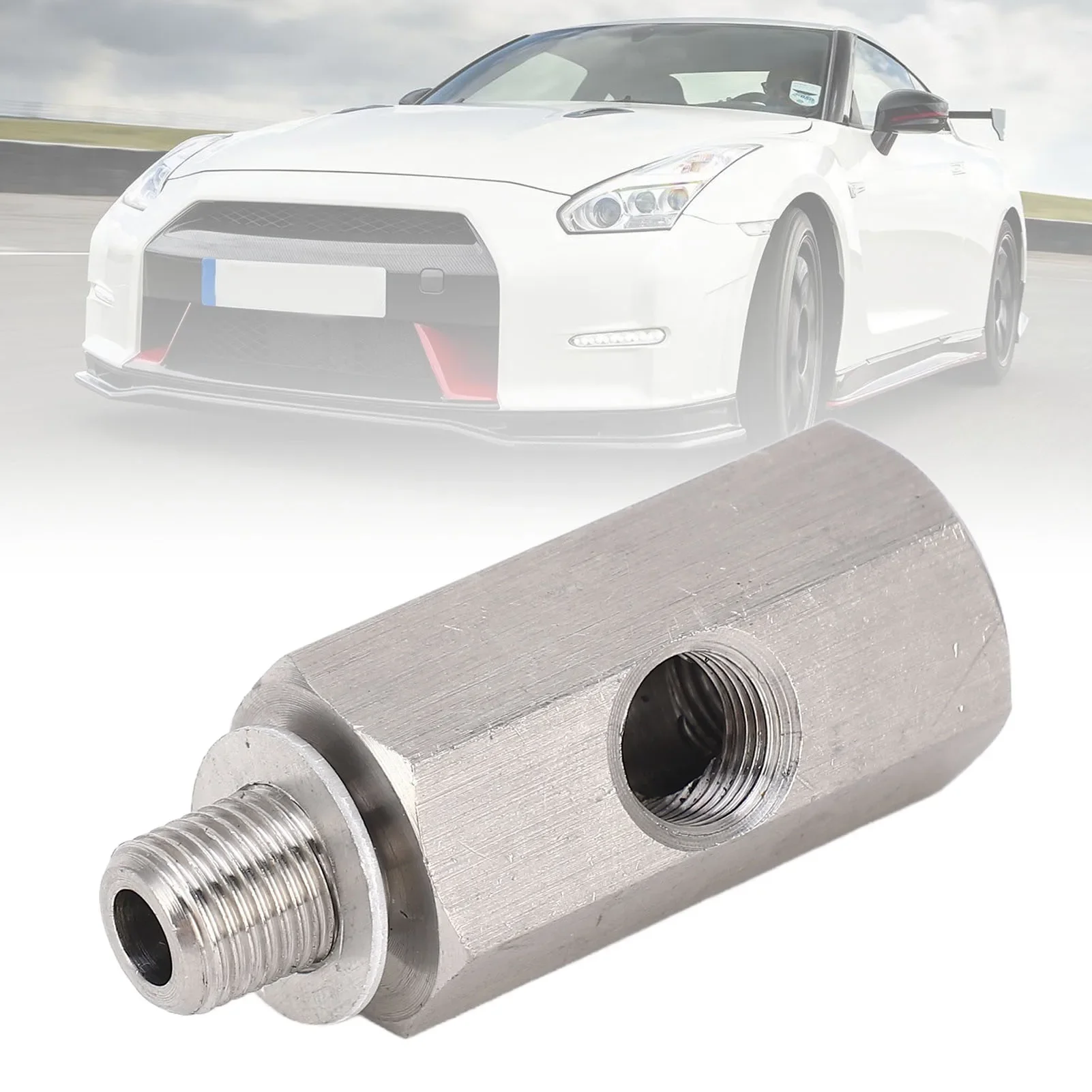 Automotive Stainless Steel Parts M10x1 to 1/8NPT Engine Turbocharger Connector Three-Way Hydraulic Adapter