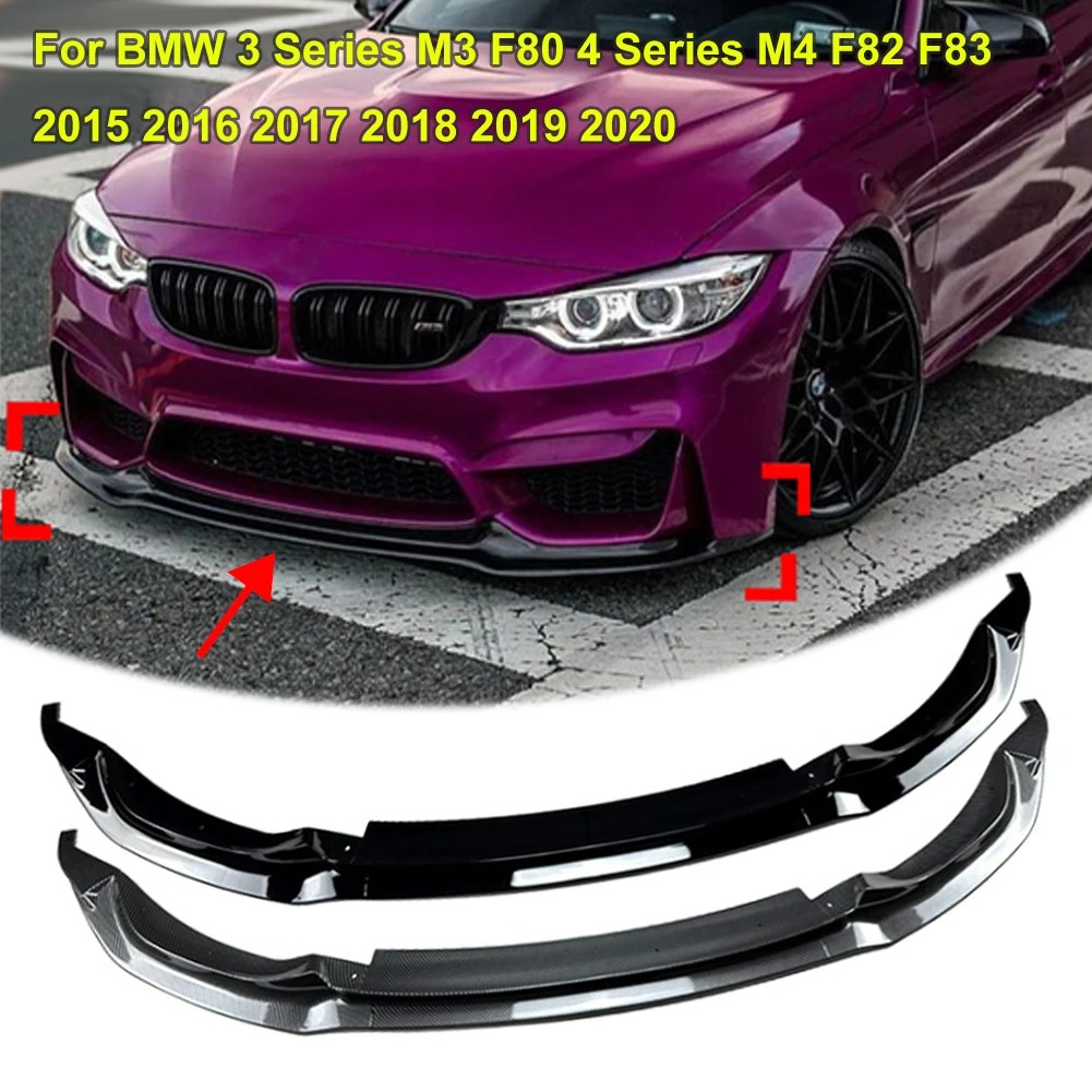 

Car Front Bumper Chin Lip Spoiler Splitter Diffuser Splitter Cover Gurad Protector kits For BMW M3 F80 M4 F82 F83 2015-2020