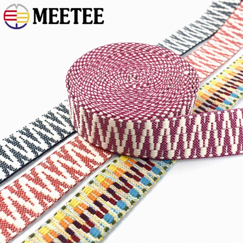 2/5/10Yards 38mm fettuccia Jacquard di poliestere per borsa da cucito cinghia nastro cintura zaino Decor Tape accessori per artigianato di