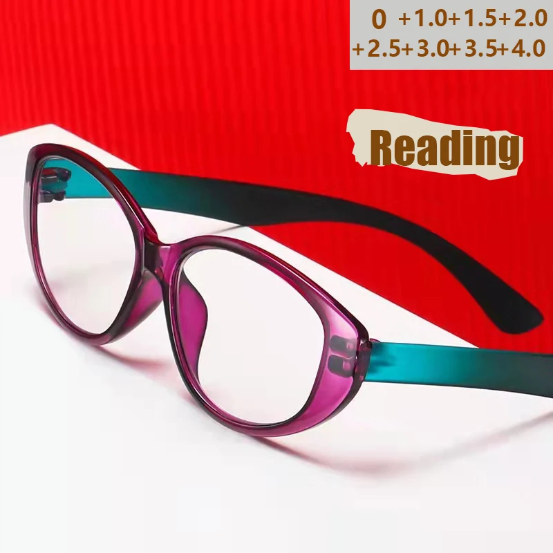 Lesebrille für Damen, modisch, ultraleicht, elegant, bequem, blaues Licht, HD, ältere Menschen, zweifarbige Lesebrille 138