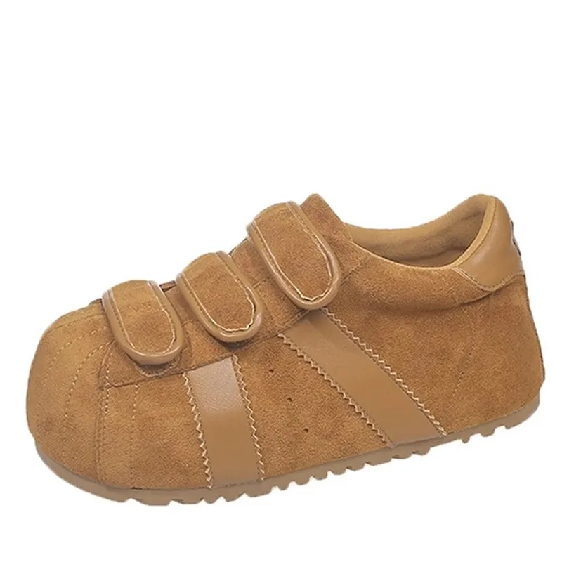 

Flat Scrub Big Head Shoes Women's Autumn New Fashion Retro Versatile Casual Single Shoes