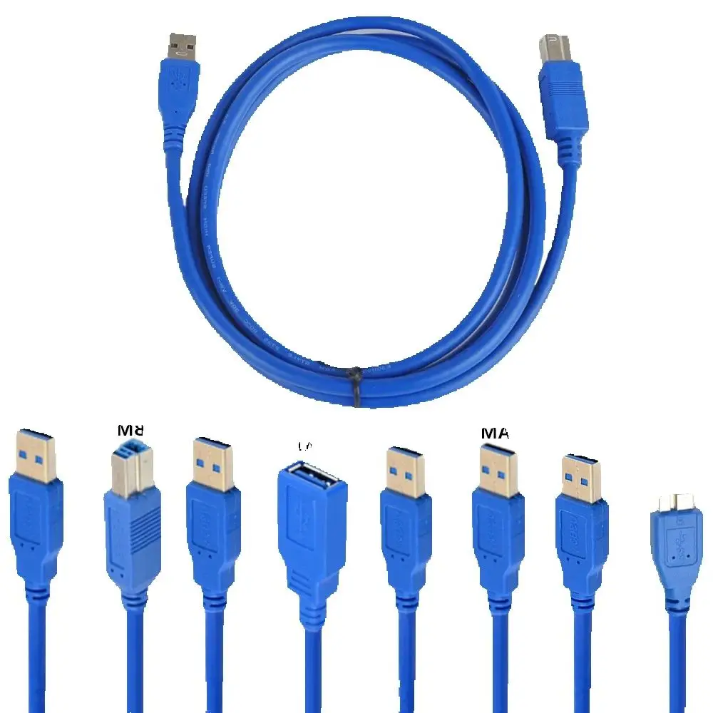 

USB 3.0 Male to Male Cable USB A to Female Cable Double End Data Sync Cord 5Gbps for Radiator Hard Disk USB-B Extender Cable