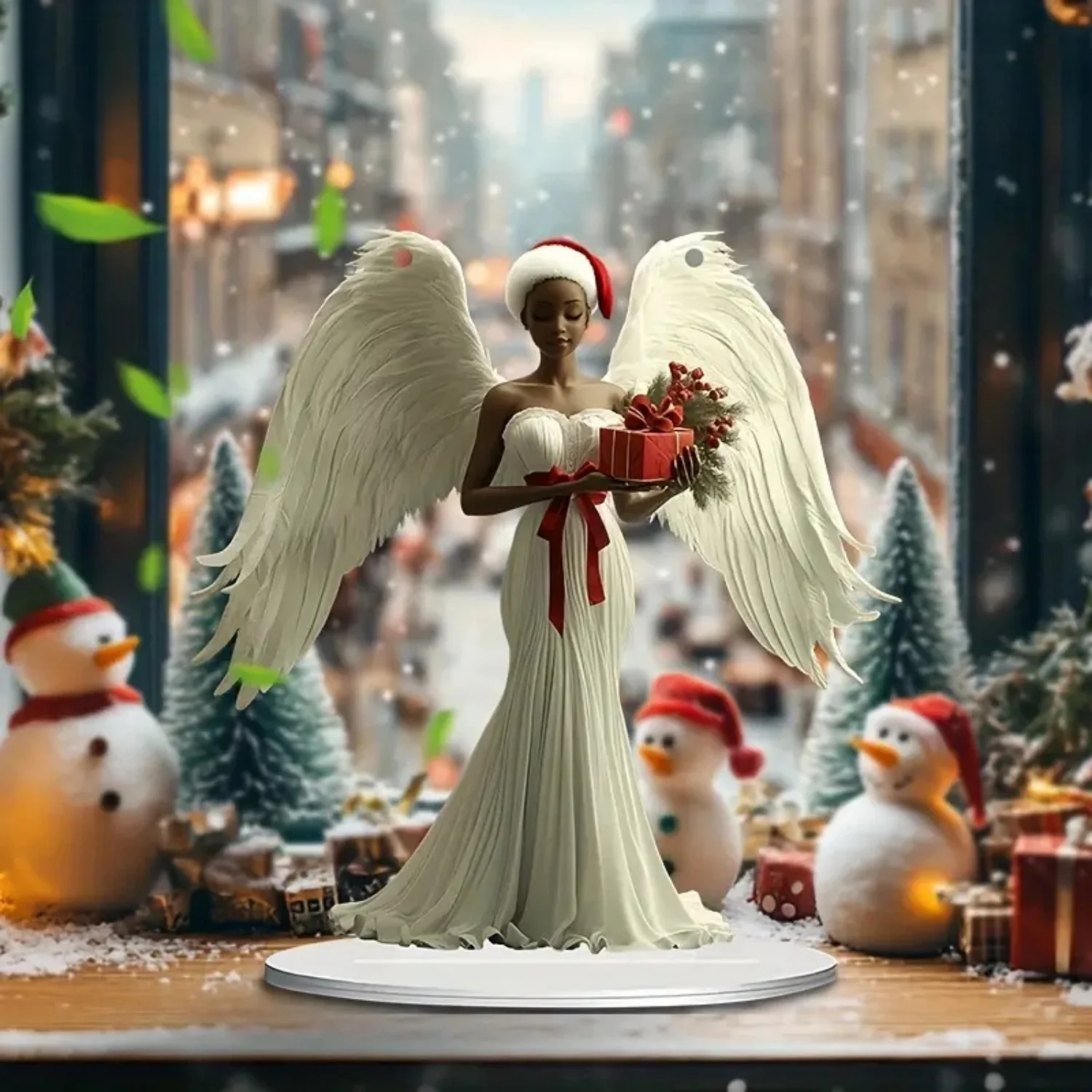 Elegant Elf Fairy Angel Prayer Statue,2D Flat Acrylic Figurine,Home,Office,Cafe,room,Studio,display Case,Table Ornament Decor