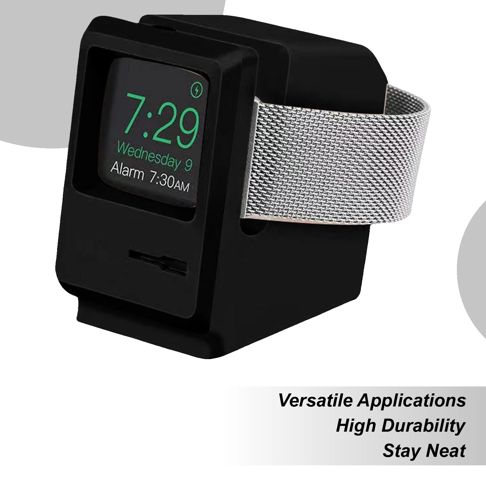 Smart Watch Charging Base Charging Dock Station Computer Shape Non-Slip Base Nostalgic Desk Holder For Study Workplace