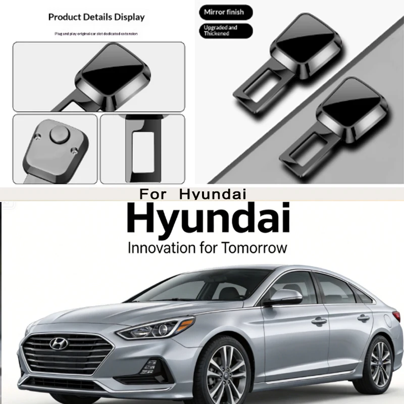 

for Hyundai Car Seat Belt Clip Extender Safety Seatbelt Lock Buckle Plug Thick Insert Socket Extender Safety Buckle