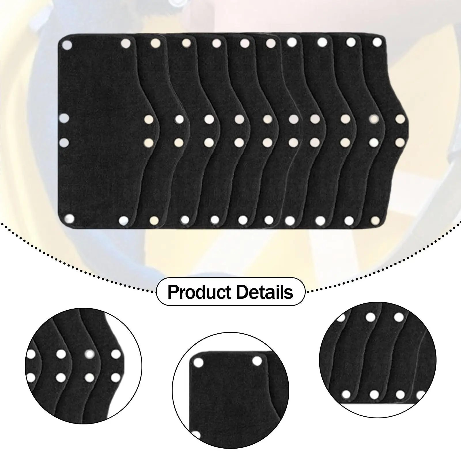 10 шт., каска, повязка на повязку, чрезвычайно впитывающая пот, быстросохнущая замена, охлаждающие многоразовые удобные подушечки для пота, подкладка для каски