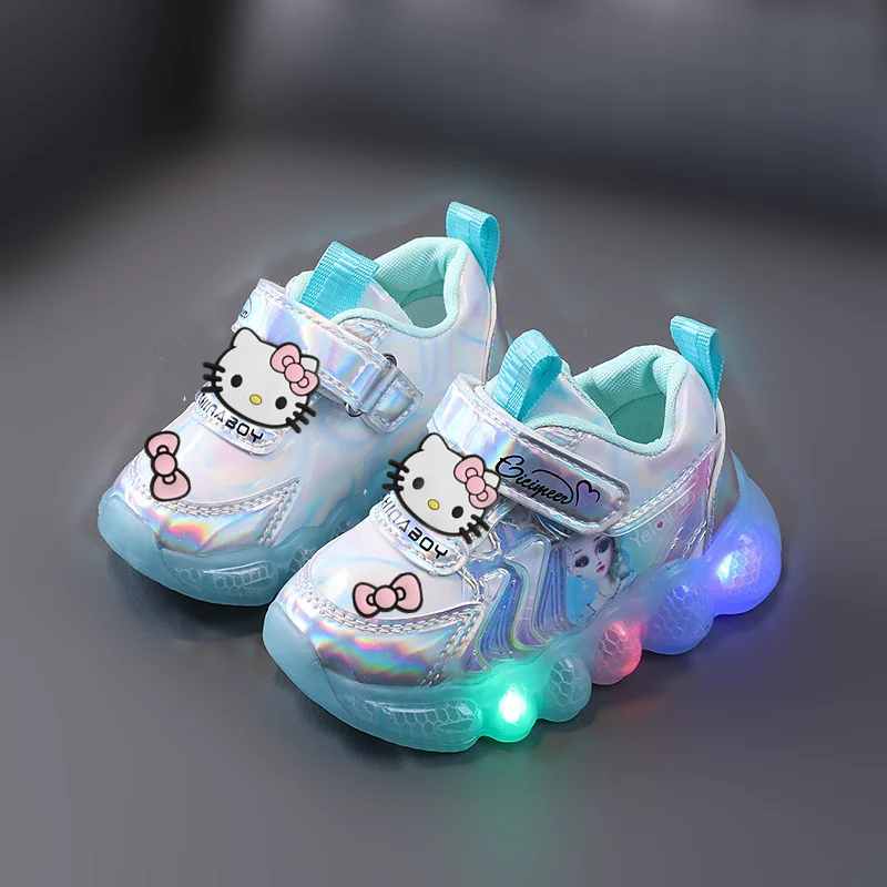 

Hello kitty Kids Lighted Sneakers Girls Casual Shoes Boys Running Shoes Kids Lighted Sanrio LED Toddler Shoes first walkers