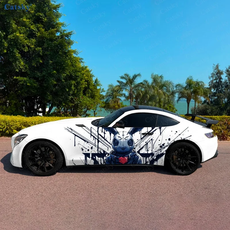 

Alien Rabbit Mecha крутая автомобильная виниловая наклейка самоклеящаяся наклейка из ПВХ подходит для грузовиков внедорожник украшения автоаксессуары подарок