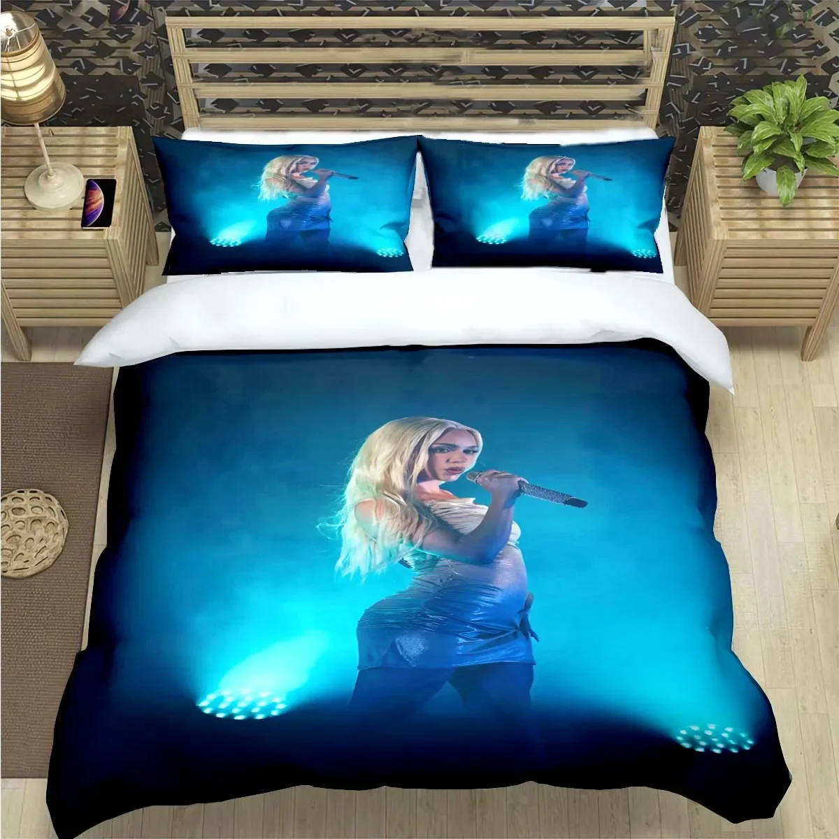 

Fashion Spain Hot Female Singer B-bad G-Gyal Print Bedding Set Duvet Cover Comforter Bed Youth Kids Girl Boys Luxury Gift