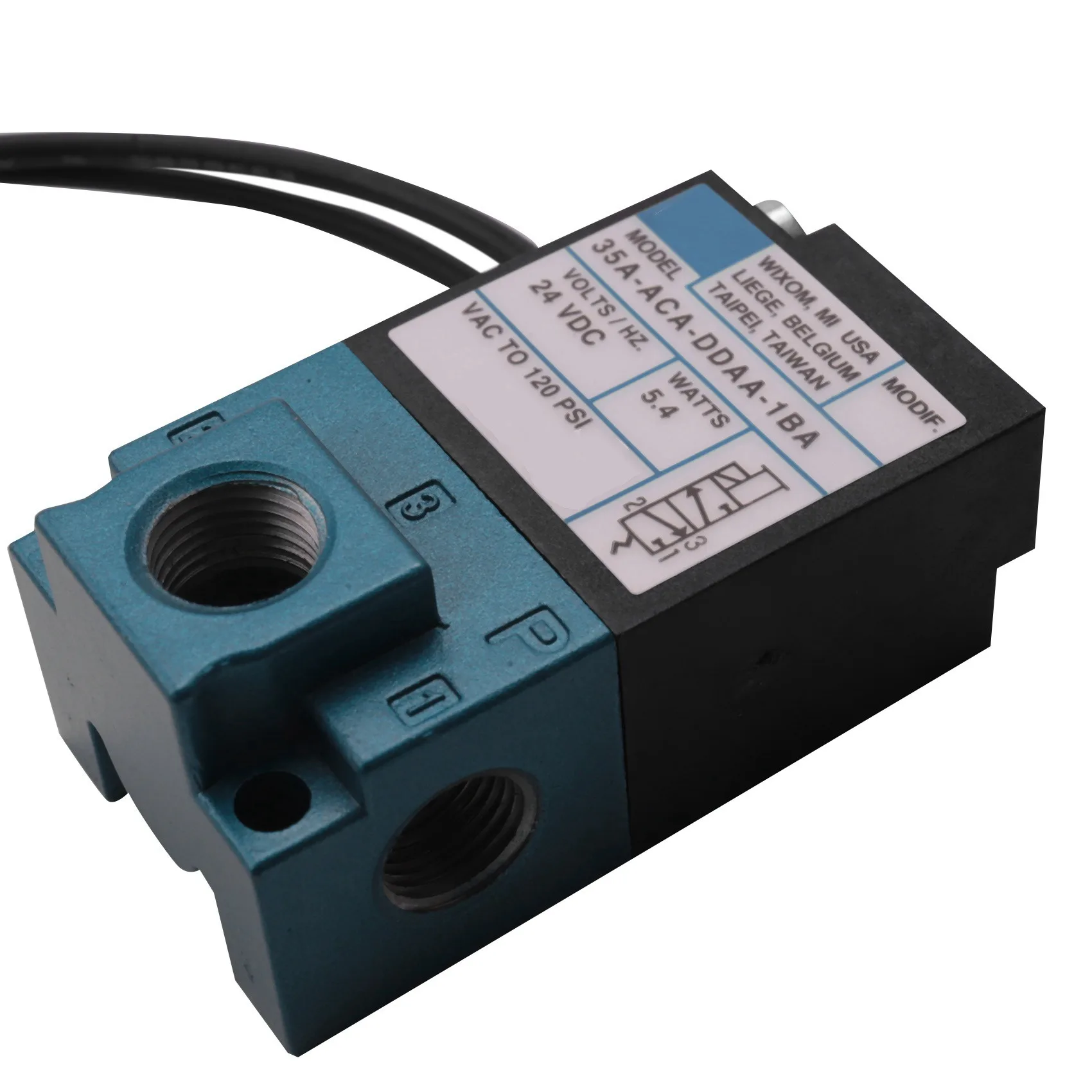 Easy Use DC 24V 5.4W ECU 3 Port Electronic Boost Control Solenoid Valve 35A-AAA-DDAA-1BA With 3Pcs Fittings Kits