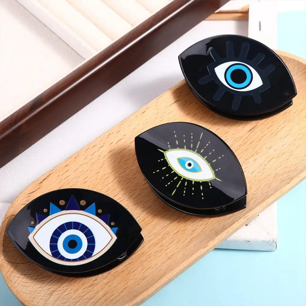 PVC Blue Demon Eye Hair Claw Ponytail Holder Kroean Style Blue Demon's Eye Shark Clip Hair Accessories Hairpin Hair Clip Travel