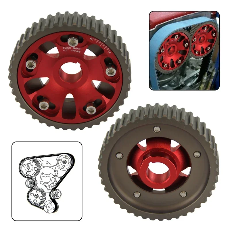 

Регулируемые кулачковые шестерни, 2 шт., подходят для Type SH 97-01 Prelude Si VTEC 93-96 H22 DOHC VTEC Honda Accord SiR-T Prelude Base