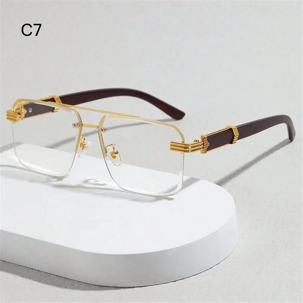 Vintage Square Rimless Sunglasses Men 2025 Luxury Frameless Sun Glasses for Women Gradient Shades UV400 Cutting Lenses Eyewear