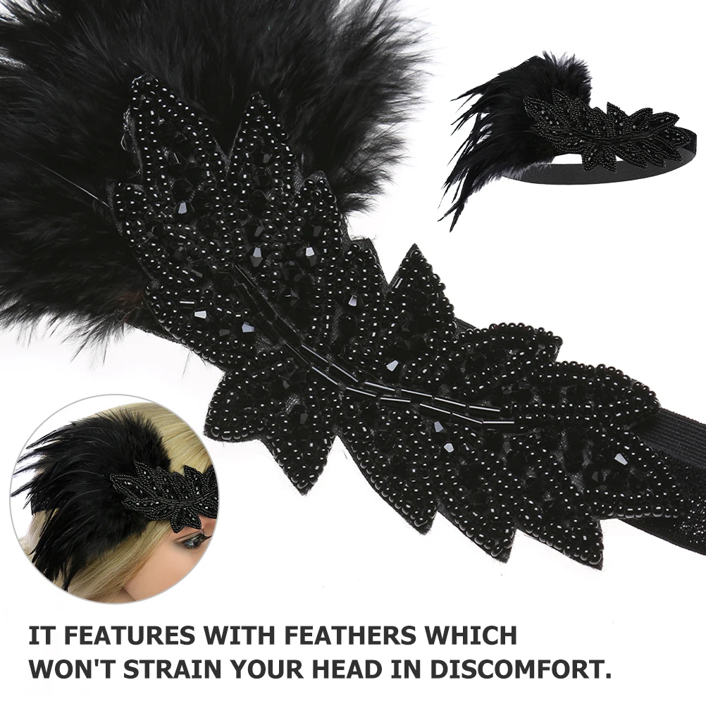 

Headb Hair Accessories Retro 1920s Flapper Headdress Artificial Wedding Party Prom Event Banquet Hairstyle Crystal