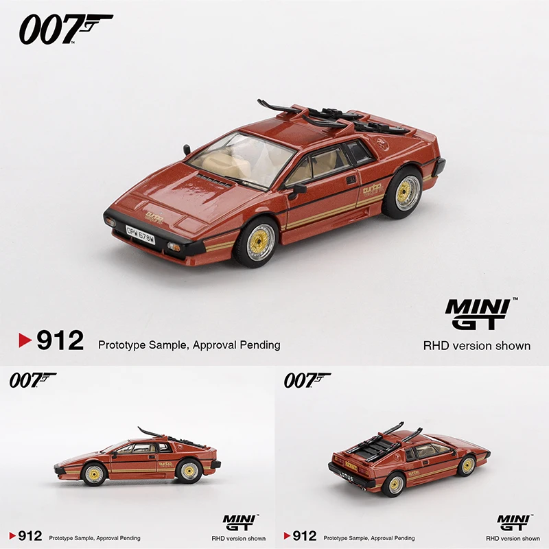 PreSale MINIGT 1:64 912 لوتس إسبريت توربو النحاس النار المعدني 007 دييكاست نموذج سيارة جمع اللعب #2