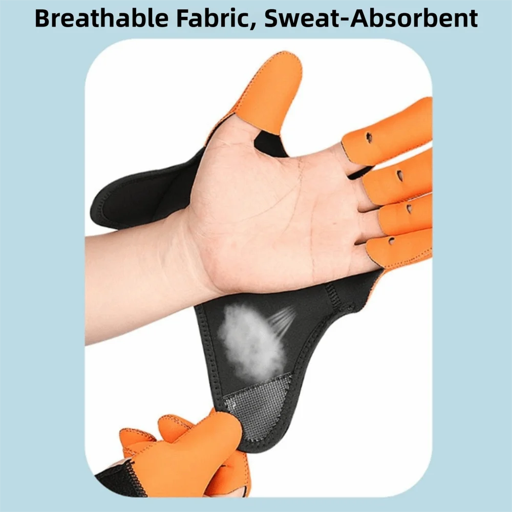 Finger Splint Hand Training Gloves Anti Spasticity Anti-Slip Finger Exerciser High Elasticity Adjustable Five Finger Trainer
