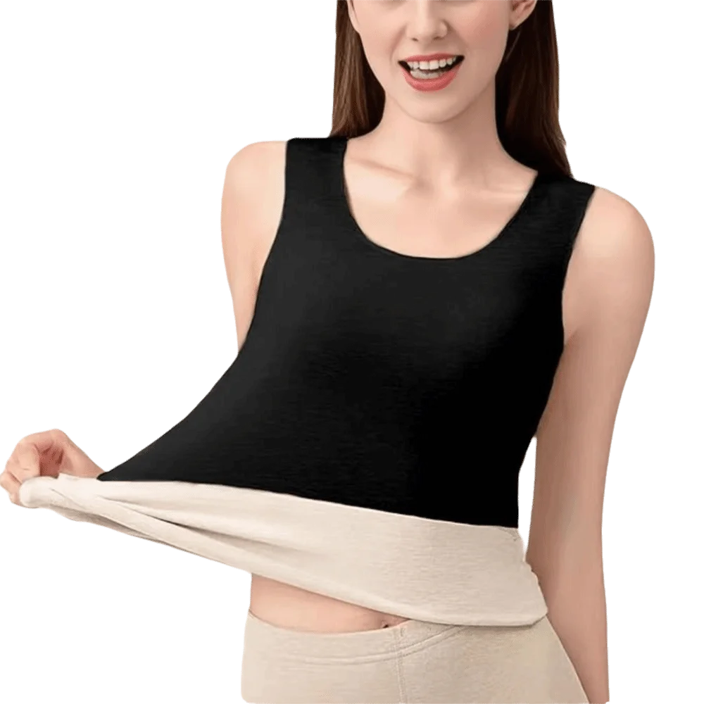 Бюстгальтер-майка с полкой, утолщенный теплый однотонный бюстгальтер с подъемной полкой, майка без рукавов, полиэстер, бесшовное теплое нижнее белье