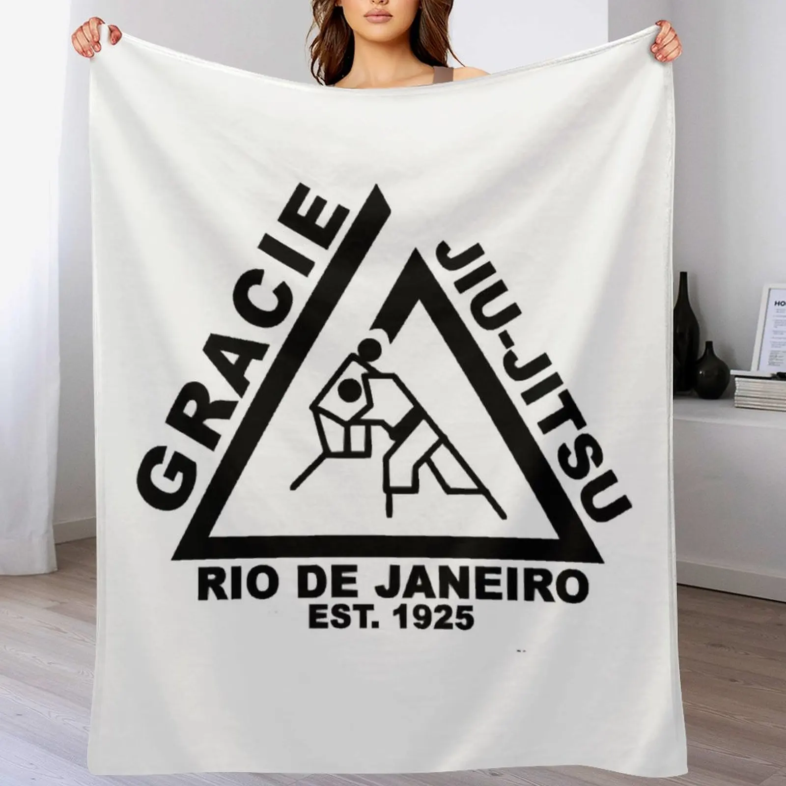 GRACIE JIU JITSU Throw Blanket For Sofa Thin Beach Blankets