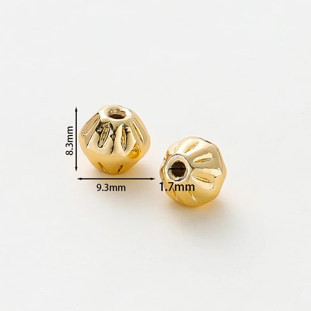 5Pcs/Lot 14K/18K Gold Color Plated Brass Chrysanthemum Beads Spacer Beads for DIY Bracelet Necklace Jewelry Making Accessories image 2