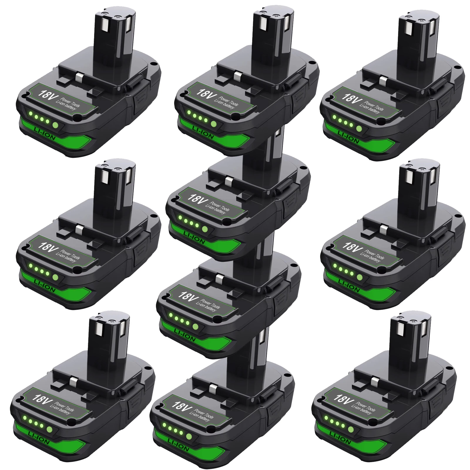 3000mAh Ersatzakku für Ryobi 18V Li-Ion Akku, kompatibel mit Ryobi P107 P108 RB18L50 Akku-Werkzeugen