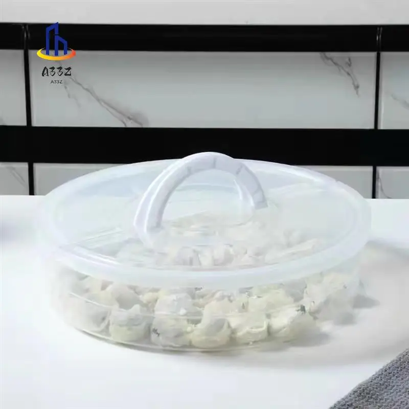 

A33Z-Plastic Pie Box With Lid Fresh-Keeping Box Pie Box With Handle Pie Box Suitable For Transport